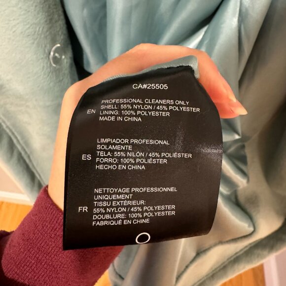 Noize Estelle Women's Pea Coat faux fur in Sage Green - Picture 9 of 13